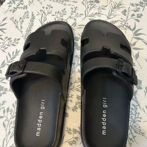 Madden Girl Black Textured Sole